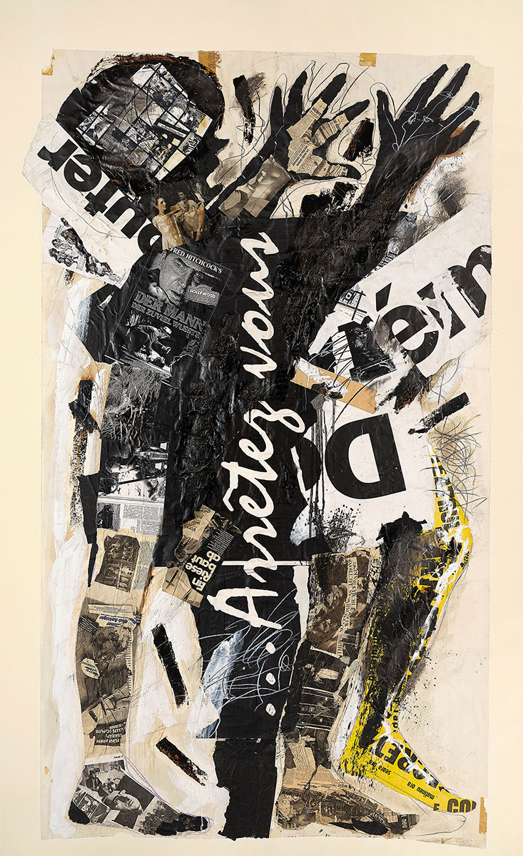 Mircea Stănescu, Untitled, large-scale collage, 1987-1988